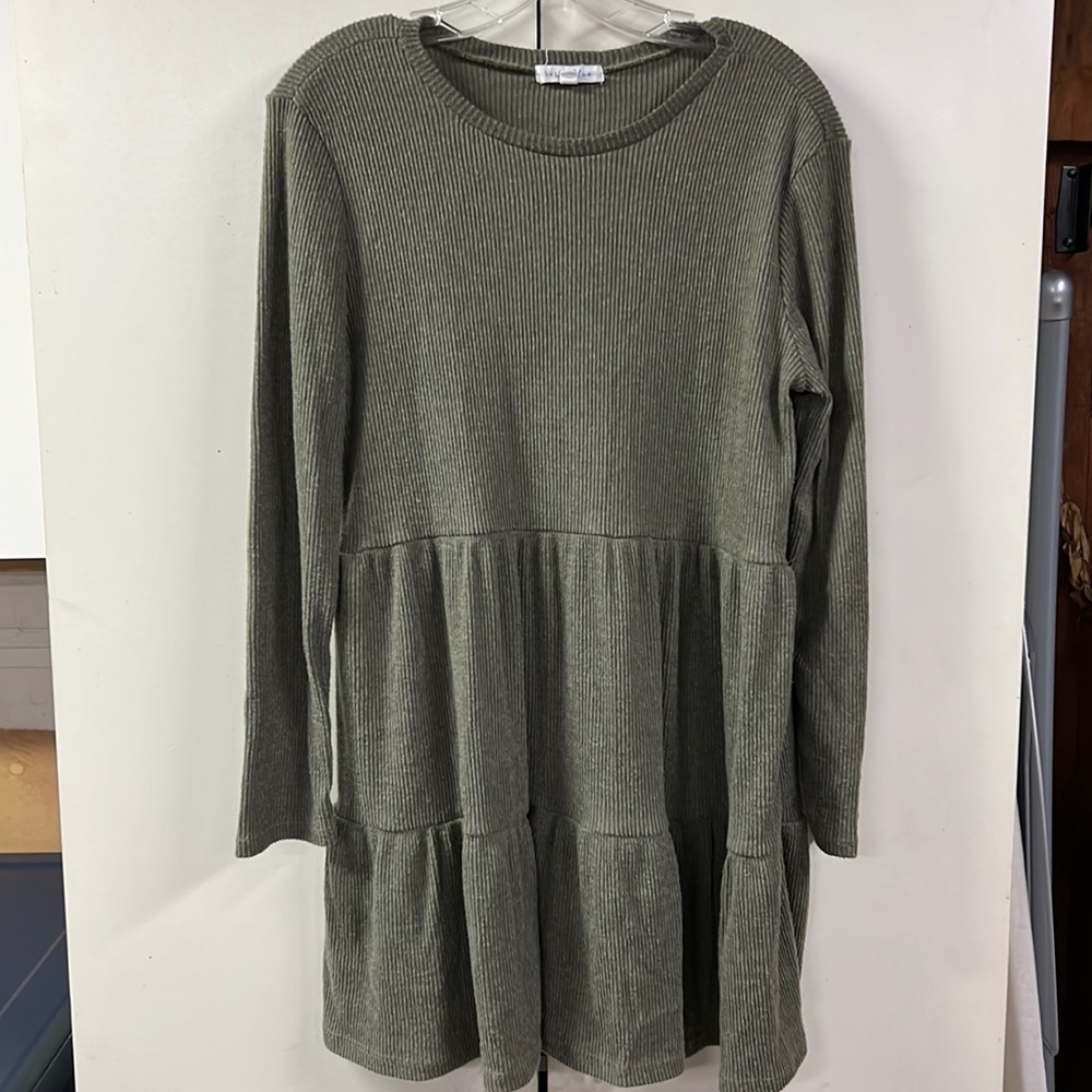 ✨Bailey Blue Olive Green Dress